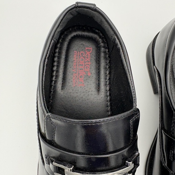 NWOB Dexter Comfort Memory Foam Crosby Black Dress Shoe w/ Buckle Accent - Picture 2 of 10